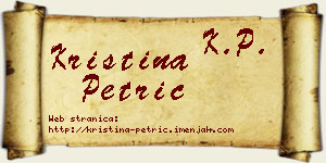 Kristina Petrić vizit kartica